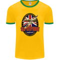 Supermarine Spitfire Flying Legend Mens Ringer T-Shirt FotL Gold/Green