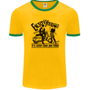 2Tone Enjoy Yourself 2 Tone SKA Music Mens Ringer T-Shirt FotL Gold/Green