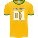 Her King Funny Wedding Anniversary Mens Ringer T-Shirt FotL Gold/Green