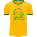 Climate Change Keep the Planet Clean Mens Ringer T-Shirt Gold/Green
