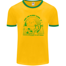 Climate Change Keep the Planet Clean Mens Ringer T-Shirt Gold/Green