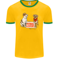 Pitbull Lovers Funny Dog Valentine's Day Mens Ringer T-Shirt FotL Gold/Green