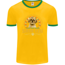 A Shih Tzu Dog Mens Ringer T-Shirt FotL Gold/Green