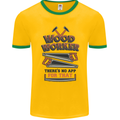 Carpenter Woodworker No App For That Mens Ringer T-Shirt FotL Gold/Green