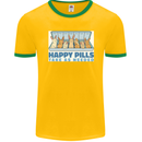 Bunny Rabbit Happy Pills Antidepressant Mens Ringer T-Shirt FotL Gold/Green