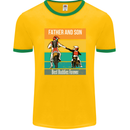 Motocross Father & Son Father's Day Mens Ringer T-Shirt FotL Gold/Green