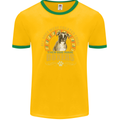 A Boxer Dog Mens Ringer T-Shirt FotL Gold/Green