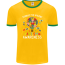 Embrace the Amazing Autism Autistic ASD Mens Ringer T-Shirt FotL Gold/Green