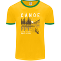 Canoe Adventure Canoeing Kayak Kayaking Mens Ringer T-Shirt FotL Gold/Green