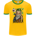 Charles Darwin Evolution Atheist Atheism Mens Ringer T-Shirt FotL Gold/Green