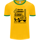 4 Wheel Drive Adventure 4X4 Off Road Mens Ringer T-Shirt FotL Gold/Green