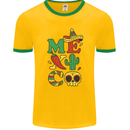 Symbols of Mexico Mens Ringer T-Shirt FotL Gold/Green