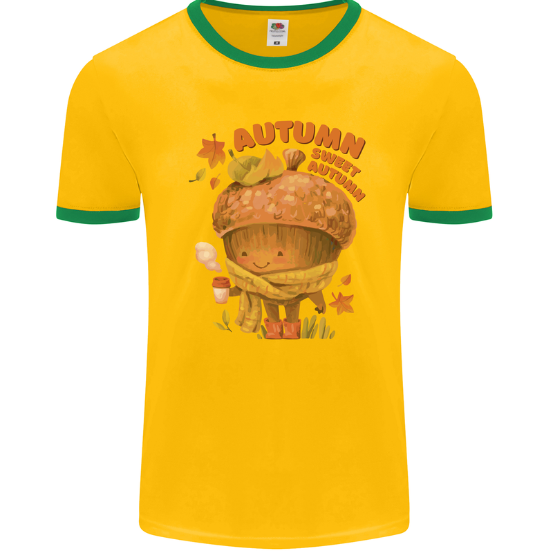 Sweet Autumn Mens Ringer T-Shirt FotL Gold/Green