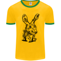 Rabbit Ecology Mens Ringer T-Shirt FotL Gold/Green