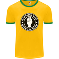 Northern Soul Keeping the Faith Mens Ringer T-Shirt FotL Gold/Green