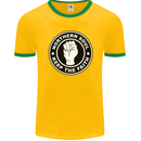 Northern Soul Keeping the Faith Mens Ringer T-Shirt FotL Gold/Green