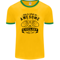 Awesome Cyclist Looks Like This Cycling Mens Ringer T-Shirt FotL Gold/Green