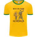 Best Va Thor in Valhalla Viking Fathers Day Mens Ringer T-Shirt FotL Gold/Green