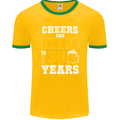 30th Birthday 30 Year Old Funny Alcohol Mens Ringer T-Shirt FotL Gold/Green