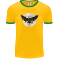 Raven Moon Vikings Mens Ringer T-Shirt FotL Gold/Green