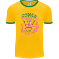 Fungi Magic Mushrooms Trippy LSD Mens Ringer T-Shirt FotL Gold/Green
