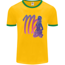 Virgo Woman Star Sign Astrological Zodiac Mens Ringer T-Shirt Gold/Green
