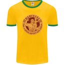 Dadcules Funny Fathers Day Gym Bodybuilding Mens Ringer T-Shirt FotL Gold/Green