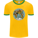Climate Change It's Never Too Late Mens Ringer T-Shirt FotL Gold/Green