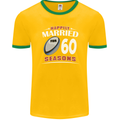 60 Year Wedding Anniversary 60th Rugby Mens Ringer T-Shirt FotL Gold/Green