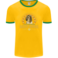 A Basset Hound Dog Mens Ringer T-Shirt FotL Gold/Green