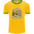 A Bored Accountant Mens White Ringer T-Shirt Gold/Green