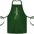 Green Guitar Tree Guitarist Acoustic Cotton Apron 100% Organic Forest Green