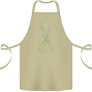 Green Guitar Tree Guitarist Acoustic Cotton Apron 100% Organic Khaki