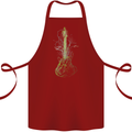 Green Guitar Tree Guitarist Acoustic Cotton Apron 100% Organic Maroon