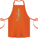 Green Guitar Tree Guitarist Acoustic Cotton Apron 100% Organic Orange