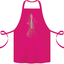 Green Guitar Tree Guitarist Acoustic Cotton Apron 100% Organic Pink