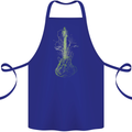Green Guitar Tree Guitarist Acoustic Cotton Apron 100% Organic Royal Blue
