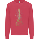 Green Guitar Tree Guitarist Acoustic Kids Sweatshirt Jumper Heliconia