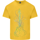 Green Guitar Tree Guitarist Acoustic Kids T-Shirt Childrens Yellow