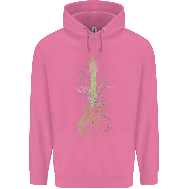 Green Guitar Tree Guitarist Acoustic Mens 80% Cotton Hoodie Azelea