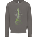 Green Guitar Tree Guitarist Acoustic Mens Sweatshirt Jumper Charcoal