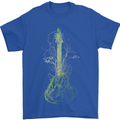 Green Guitar Tree Guitarist Acoustic Mens T-Shirt Cotton Gildan Royal Blue