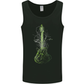 Green Guitar Tree Guitarist Acoustic Mens Vest Tank Top Black