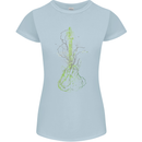 Green Guitar Tree Guitarist Acoustic Womens Petite Cut T-Shirt Light Blue
