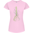Green Guitar Tree Guitarist Acoustic Womens Petite Cut T-Shirt Light Pink