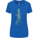 Green Guitar Tree Guitarist Acoustic Womens Wider Cut T-Shirt Royal Blue