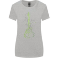 Green Guitar Tree Guitarist Acoustic Womens Wider Cut T-Shirt Sports Grey