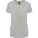 Green Guitar Tree Guitarist Acoustic Womens Wider Cut T-Shirt Sports Grey