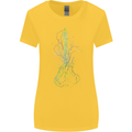 Green Guitar Tree Guitarist Acoustic Womens Wider Cut T-Shirt Yellow