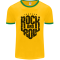 Forever Rock and Roll Music Mens Ringer T-Shirt Gold/Green